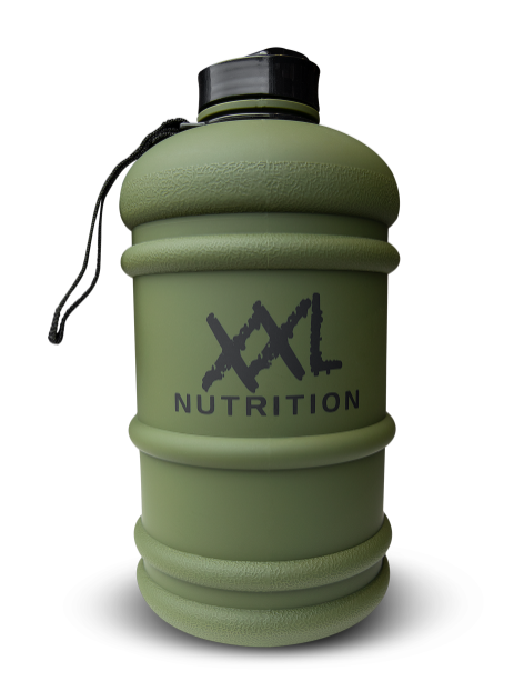 XXL Nutrition Thermo Waterjug Trinkflasche 2,2 Liter, doppelwandiges  Aluminium Schwarz
